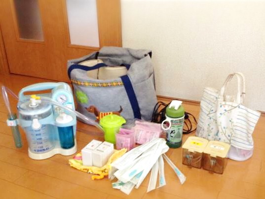 ゆっぴーのバギーに乗せる荷物