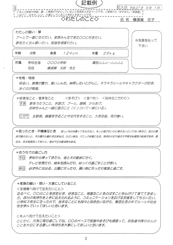 サポートブック